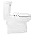 Signature Hardware 481680 Bradenton 1.28 GPF Two Piece Elongated Toilet - Bidet Seat Included, ADA Compliant - White