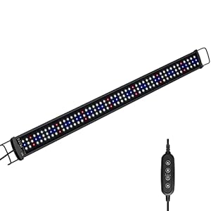 NICREW SlimLED Luz para Acuario Plantado, Luz Delgada LED Acuario Plantado, Lámpara para Acuario de Dulce Agua, 88-115 cm, 25W, 1600 LM, Temperatura de Color Regulable