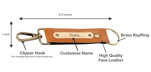 Image of AICA Personalized Name & Charm Leather Wallet Mens Combo & Led Lamp Giftset (Tan Brown) | Customized Birthday Anniversary Wedding Gifts for Brother Husband Father Boyfriend Boy Friend | Gifts Hamper