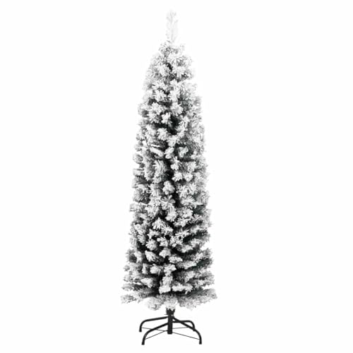 Árbol de Navidad artificial GeenYuu de 150 cm para evitar caídas de hojas con luces LED 7