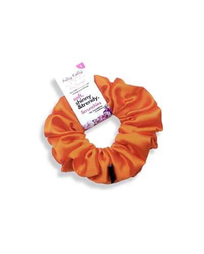 Image of Satin Scrunchies Hair Bands for Women | No-Damage Elastic Hair Ties for Ponytails & Buns | Fluffy & Stylish Rubber Bands | Large Size | Pack of 5