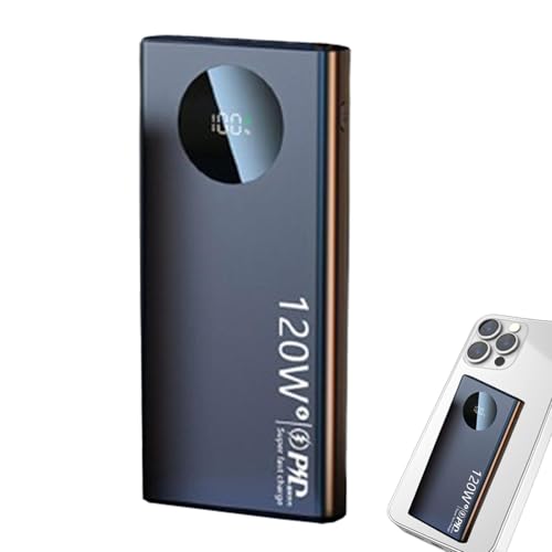 Cargador de teléfono portátil, Banco de batería ligero - Banco de batería de carga rápida de 120 W, Banco de carga de batería para teléfono portátil