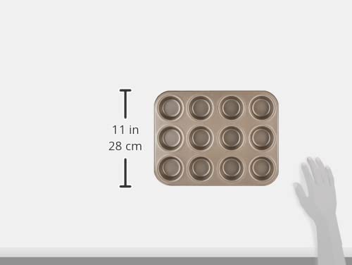 Cuisinart Chef's Classic Nonstick Bakeware 12-Cup Muffin Pan, Champagne - Image 6