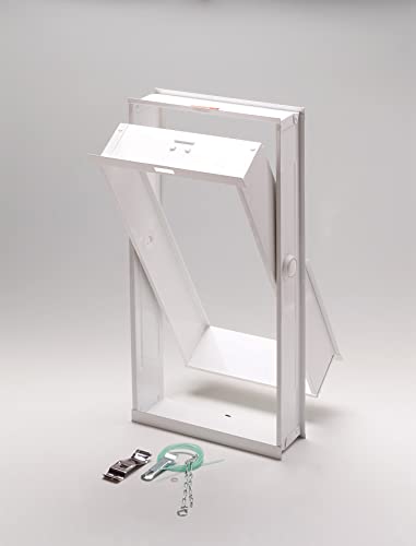 Ventana/Marco abatible y basculante para 2 bloques de vidrio de cm 24x24x8 | Unidad de venta 1 Ventana por 2 bloques de vidrio