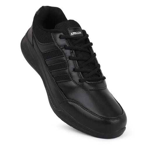 Image of Appalon School Shoes Kids /Adults Uniform Shoe NKV | EVA Sole and Remixe Upper Shoes For Girl & Boy Stylish | Sports /Casual Shoes For Boys, Girls | Classic Lace-Up Comfort and Durability | All Day Comfortable