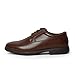 QIY Brown Oxford Shoes for Men Lace up Comfortable Mens Dress Shoes Square Toe Business Formal Men Shoe Size 9