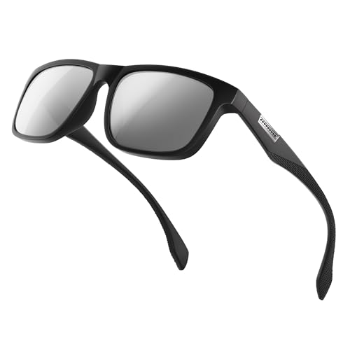 Wrimen Polarisiert-Sonnenbrille-Herren-Damen-Sonnenbrillen-Unisex-Schwarz-UV400-Retro-Vintage-Klassisch-Golf-Fahren-Angeln-Reisebrille-Outdoor-Sportarten Mode Sonnenbrille,4