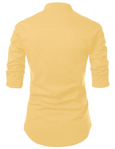 Image of FINIVO FASHION Men's Cotton Blend Regular Full Sleeve Straight Short Kurta Shirt, Casual and Formal Wear