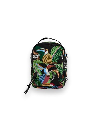 FARM - MINI MOCHILA FARM ETC BOROGODO ESTAMPA TUCANO COM FOLHAGEM