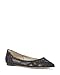 Badgley Mischka Women's Gigi Pointed Toe Flat, Ivory, 8 M US