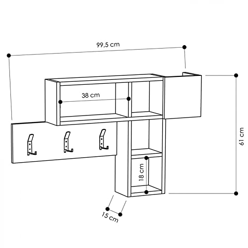 BAKAJI Appendiabiti Attaccapanni da Parete Muro