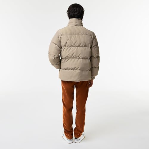 Lacoste Men's Check Print Water-Repellent Twill Padded Jacket4