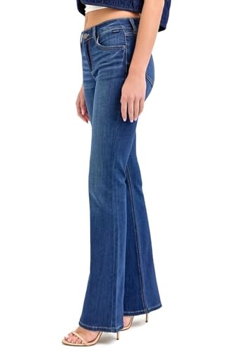 Cello Jeans Women's Juniors Mid Rise Slim Flare Jeans3