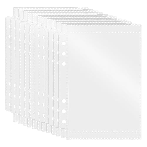 A6 Binder Taschen 50 Stück, PVC 6-Loch Ordnerhüllen...