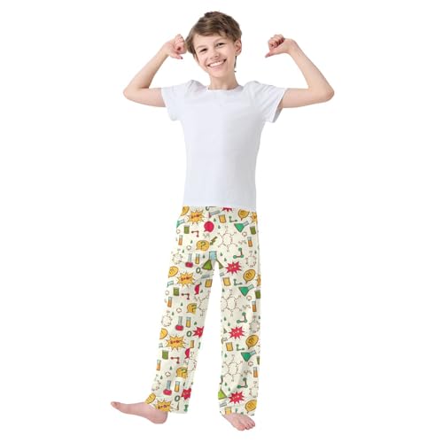 ZZXXB Funny Chemistry Experiment Boys Long Pants Soft Trousers Elastic Waist Kids Lounge Bottoms with Pockets S-XL2