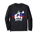 UdSSR Team Russland Boxhandschuhe Nationalflagge Russian Fighter Langarmshirt