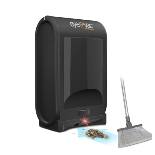 EyeVac PRO Touchless Stationary Vacuum - 1400 Watts Professional Vacuum with Active Infrared Sensors, High Efficiency Filtration, Bag-Less Canister (Tuxedo Black)