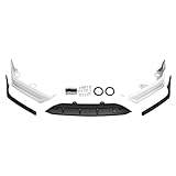 Partselect 5Pcs Front Bumper Splitter Lip Spoiler Kit Glossy Black & White Replacement for 2018-2020 Honda Accord Models