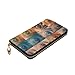 DaihAnle Enchanting Colorful Eyes ﻿Hand-Held Wallet Fashionable Long Microfiber Leather Large Capacity