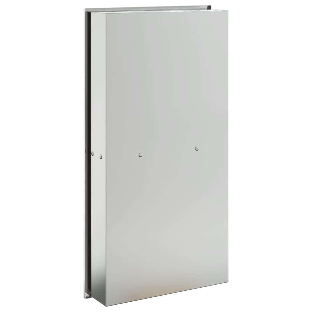 Nicchia per Doccia Argento Spazzolato 32x62x9cm Acciaio Inox
