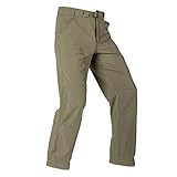 FREE SOLDIER Men's Outdoor Cargo Hiking Pants with Belt Lightweight Waterproof Quick Dry Tactical Pants Nylon Spandex (Mud 34W/32L)