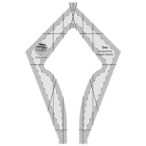 Creative Grids Machine Quilting Tool – Dot – CGRQTA11 – Made in USA, Non-Slip Grip Acrylic Quilting & Sewing Template Ruler for Free-Motion Quilt Patchwork Design on Domestic Sewing & Longarm by Creative Grids - Used condition - US$28.87
