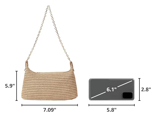 Image of Verdusa Women's Straw Woven Shoulder Bag Tote Handbag Summer Beach Purse Vacation Bags