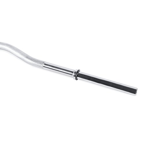 Cap Barbell 47-Inch Standard Solid E-Z Curl Bar, Chrome (Rb-47), 46.53" L X 2" W X 1.34" H #TOP1