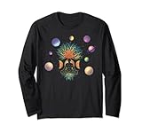 Tree Planets Yoga Meditation Spiritual Esoteric Mystery Fan 長袖Tシャツ