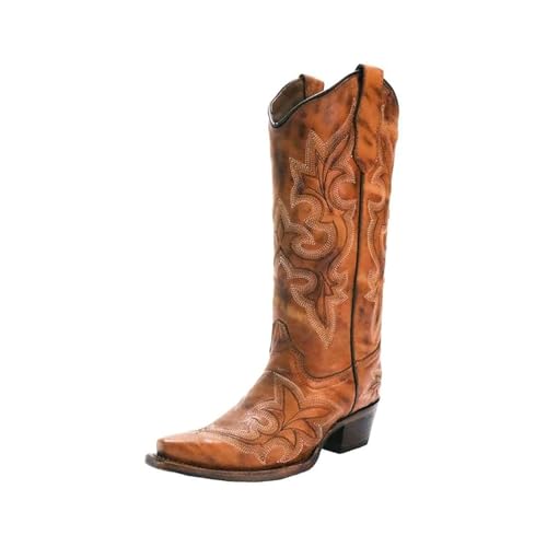 Image of Circle G LADIE'S TAN EMBROIDERY, SNIP TOE, LEATHER SOLE, WESTERN, L5780