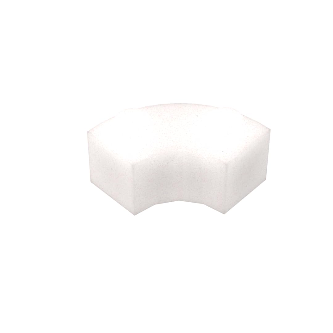 XYEIUGO 85080 Round Brick Round Corner 2x2 Macaroni, Milky White, 50 PCS