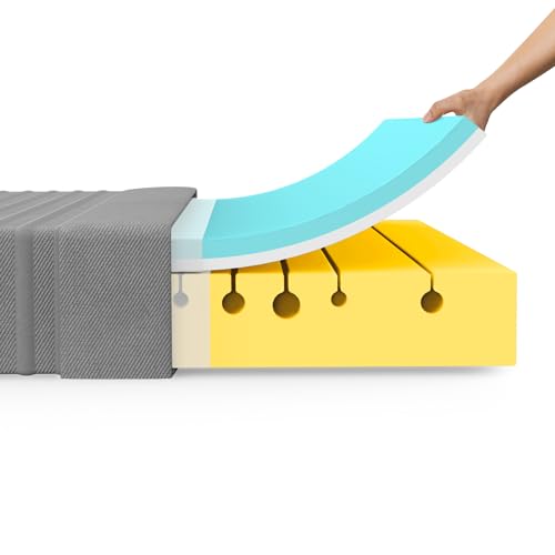 Newentor® 3in1 Härtegrade Matratze 90x200cm H2 & H3 & H5, Höhe 18 cm Gel...