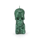 Skull Candle Spell-Casting Witchcraft Wishing Manifestation Spiritual Healing Magical Positive Energy Protection Blessing Ritual Wish Candle for Prosperity, Good Luck, Remove Bad Luck, Green