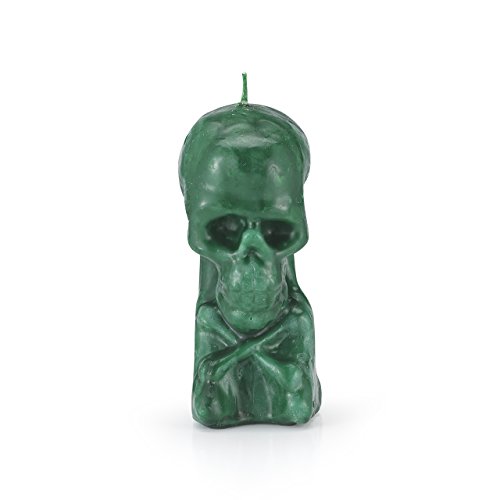 Bougie Tête de Mort Vert, le cadeau idéal pour amateurs de déco rock