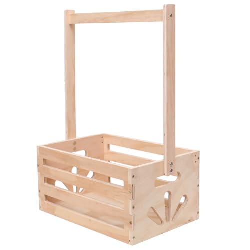 Wooden Baby Shower Crate Closet, Baby Storage Nursery Crate Hamper with Handle, Basket for Baby Nursery ﻿