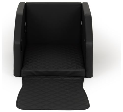 Autohundebett Hunde-Autositz Hundebett f. Rückbank Hundesitz Modulbett 55x70 cm (Farbe: schwarz)