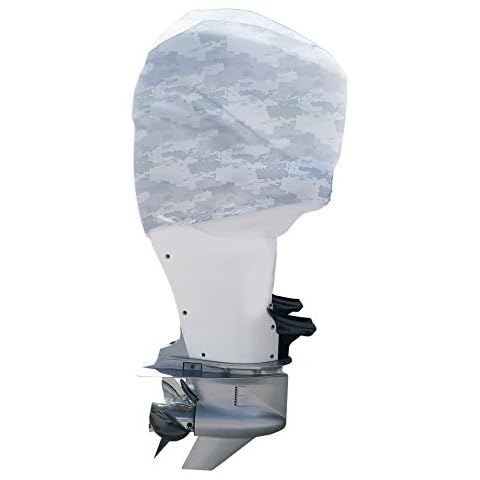 OUTERENVY Grey Digital Camo Outboard Motor Cover for Suzuki 350 HP | Made in USA to Stay on While You Run! | 107D Cover