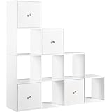 Versatilità Moderna: Con linee pulite e cesti eleganti con maniglie rotonde argentate, questo organizer a cubi è ideale come divisorio raffinato o scaffale espositivo, pratico per ufficio, soggiorno o camera da letto, unendo stile e funzionalità