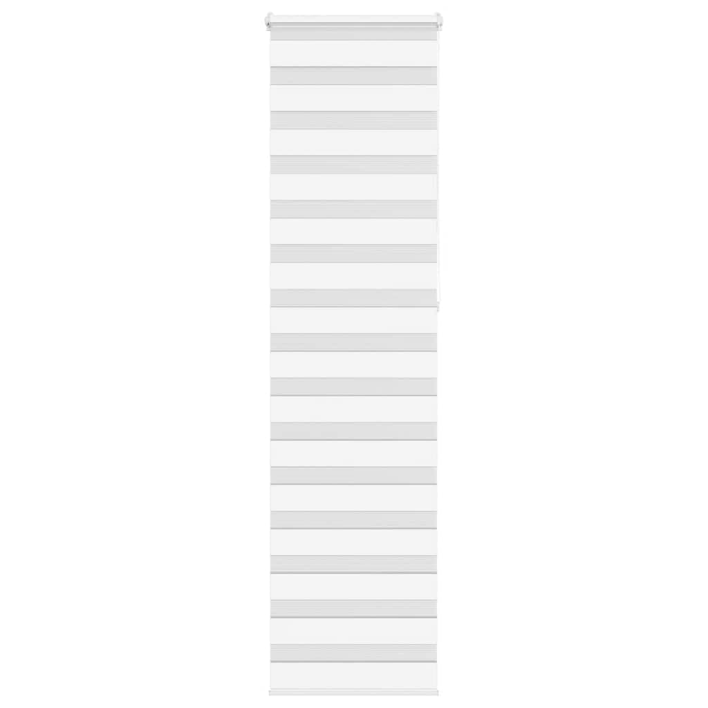 Store Enrouleur Zèbre Blanc 55x230 cm - Store Jour Nuit Occultant et Tamisant en Polyester pour Fenêtre et Mur - Rideau Enrouleur sans Perçage pour Salon Bureau et Chambre