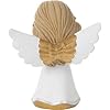 Precious Moments 252428 Faith Mini Angel Figurine Holding Cross, Inspirational Resin Angel with Peach Wing Accents, Religious Gift for Communion or Confirmation