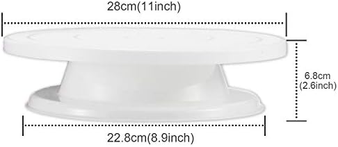 Cake Decorating Display Stand -11 Inch Rotating Cake Stand Professional Rotating Icing Turntable