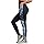 Yvette Leggings de Sport Femmes Opaque Taille Haute Pantalon Imprimé de Yoga Non Transparent Doux avec Poches Jogging Fitness Pilates Bleu Marine M