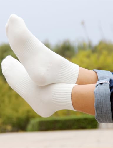 Women's Ankle Socks Cotton Gym Mini Athletic Crew running Sock for women 6 Pairs4