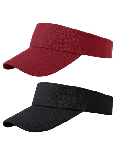 Image of Cooraby Sports Sun Visor Hats Adjustable Sun Visor Caps for Women and Men