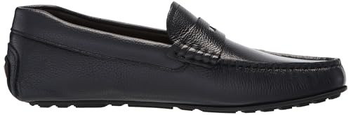 Image of BOSS Men's Noel Grainy Leather Moccasins