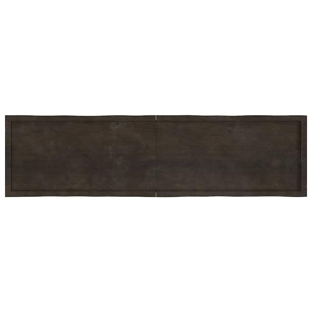 Blat Drewniany Dab Ciemnobrazowy 200x50 cm na Krawedz Skladany