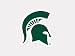 NCAA Michigan State University 52849012 Perfect Cut Color Decal, 4" x 4", Green