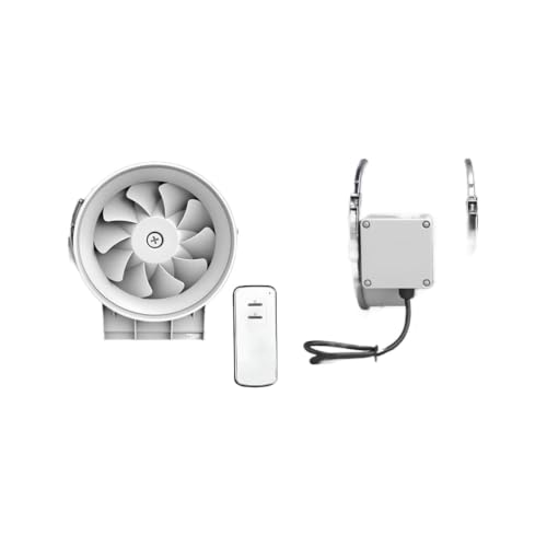 Extractor de conductos de 8 pulgadas con control remoto y motor de 110V para ventilación 2