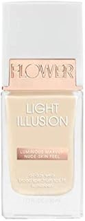 Flower Beauty Light Illusion Foundation with SPF 18 - Liquid Foundation Makeup with Buildable Coverage & Breathable/Lightw...