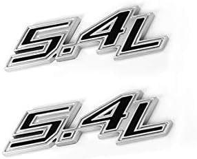 2pcs OEM 5.4L Emblem Fender 5.4 L Badge 3D Compatible with 250 350 450 (Chrome)